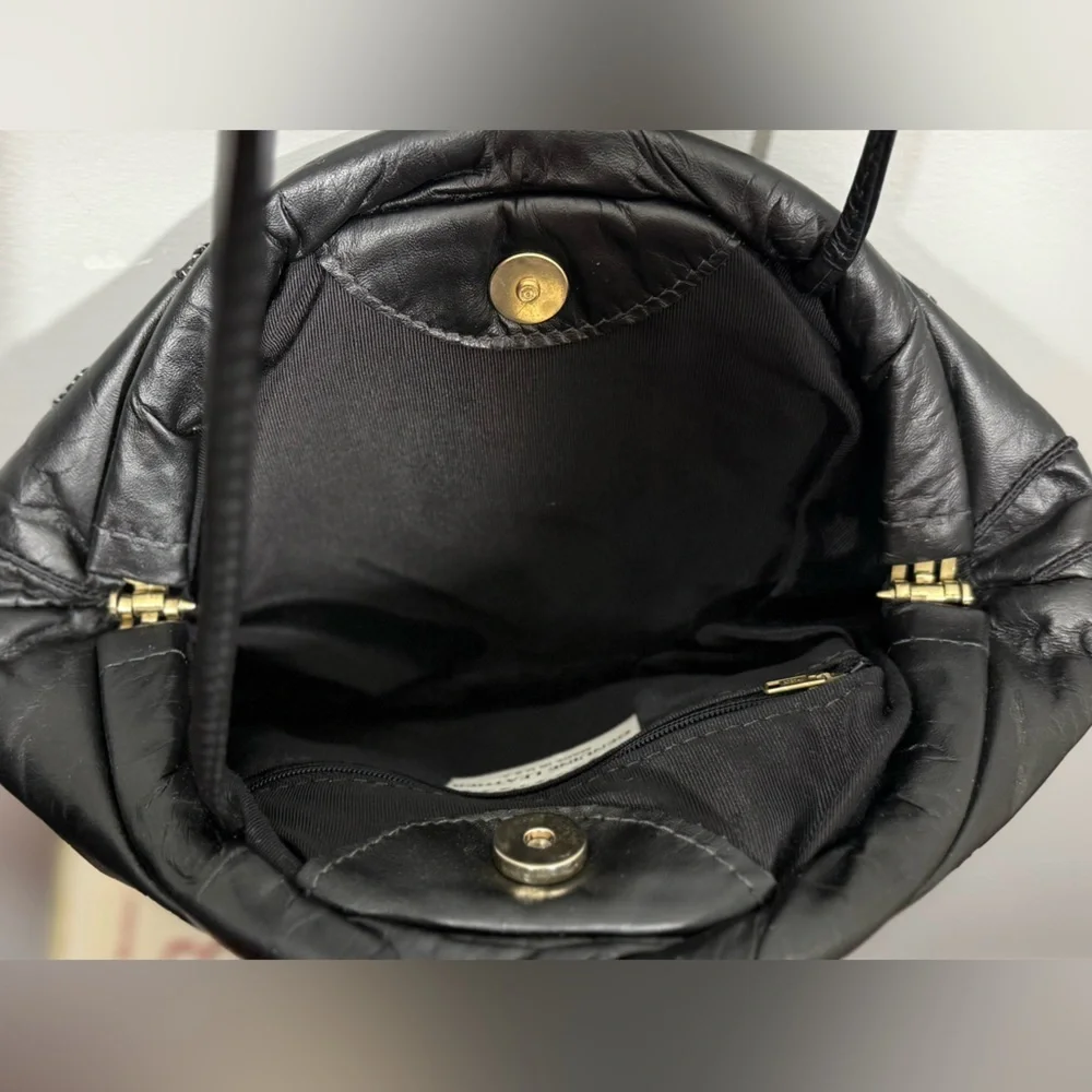 Elegant Vintage Black Quilted Women's Leather Bag